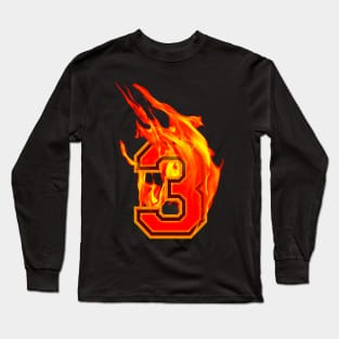 Burning Hot Sports Letter 3 Long Sleeve T-Shirt